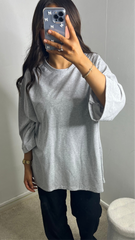 Tshirt oversize gris clair