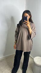 Tshirt oversize taupe