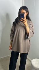 Tshirt oversize taupe