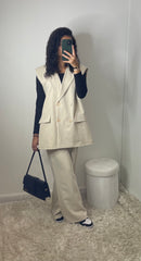 ensemble tailleur beige