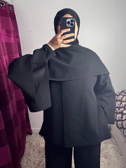 Veste cape noir