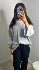 Tshirt oversize gris clair