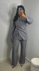 Ensemble tailleur gris