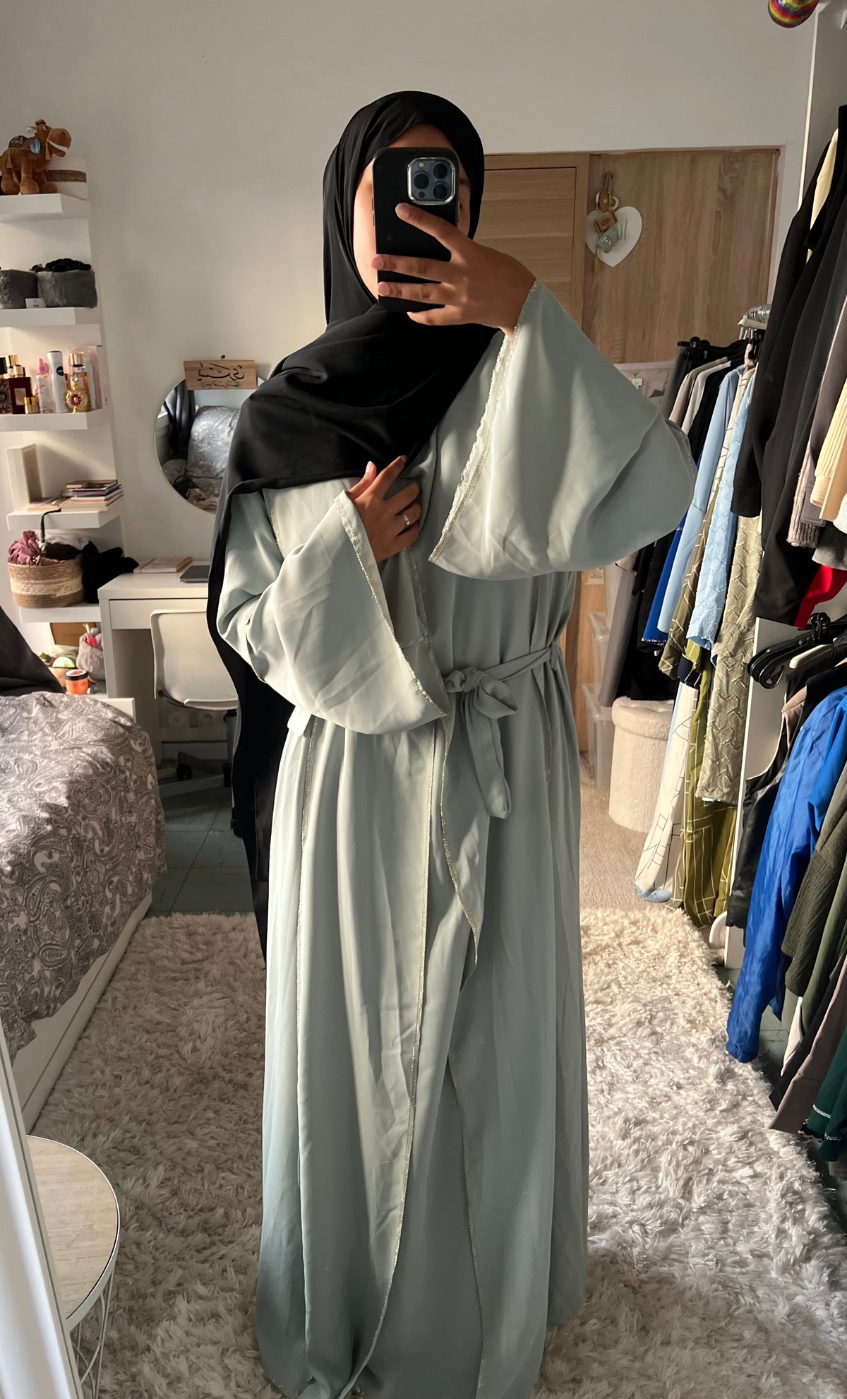 Abaya Ley vert d’eau