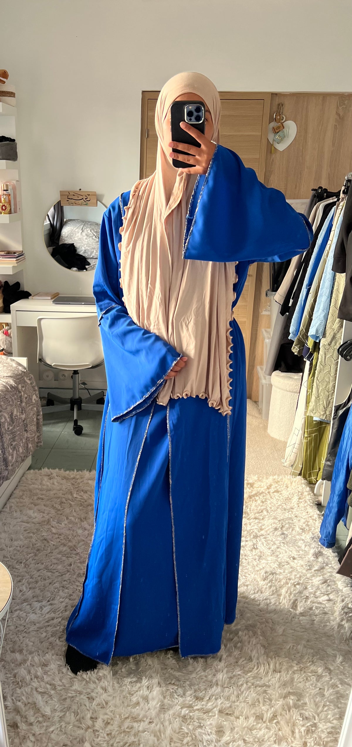 Abaya Ley bleu roi